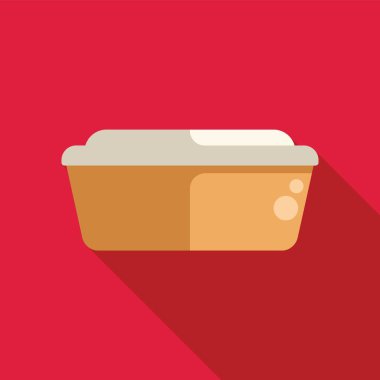 Plastik beslenme çantası kapalı duruyor. Yemeği daha sonrası için taze tutuyor.