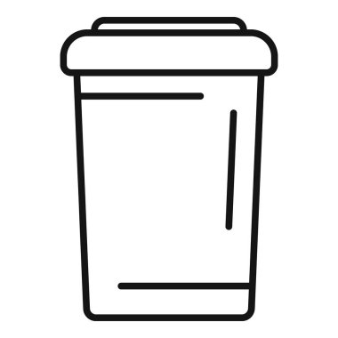 Bu basit siyah beyaz çizgili resim bir kahve fincanını temsil ediyor.