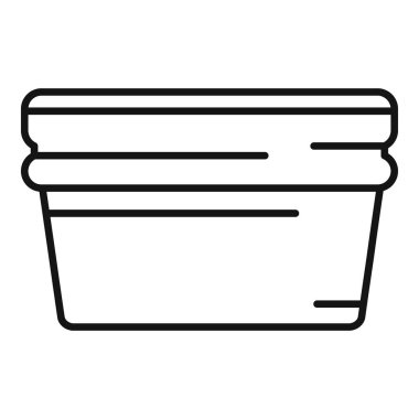 Bu basit beslenme çantası simgesi yiyecek paketleme ve depolama kavramını temsil ediyor.