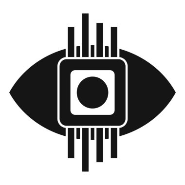 Dijital göz tarama ve analiz sistemini temsil eden basit bir simge