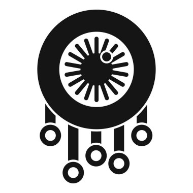 Yapay zeka kavramını temsil eden basit vektör simgesi veri toplama ve analiz etme