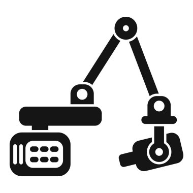 Robotik kol şişe simgesi taşıyıcı illüstrasyon