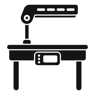 Bu basit bir ameliyat masası. Lamba ameliyathane ekipmanı simgesi.