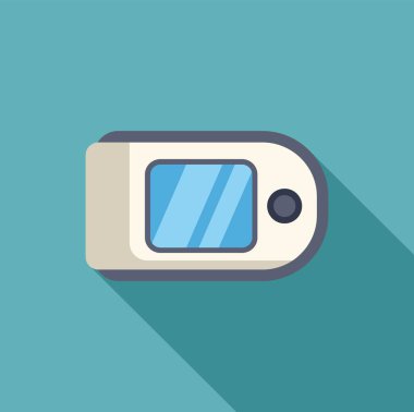 Glikometre ölçüm seviyesinin uzun gölge dizaynlı kan örneğiyle gösterimi