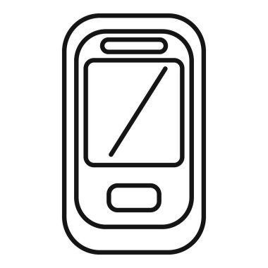 Çapraz çizgi gösteren boş ekranlı akıllı telefonun basit siyah beyaz simgesi