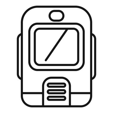 Trenin ön tarafını gösteren basit bir simge, geniş bir penceresi ve toplu taşımayı temsil eden minimalist bir tasarımı var.