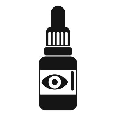 Göz damlası simgesi basit bir şekilde beyaz arkaplanda izole edilmiş