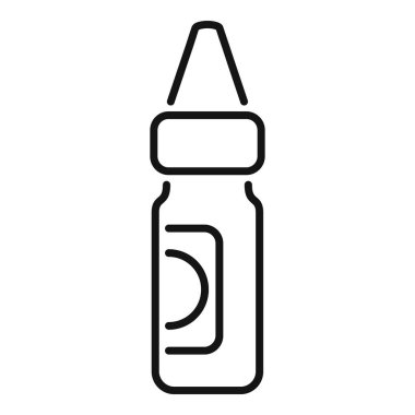 Spor su şişesi ikonu ana hatları vektörü. Spor içeceği. Spor içeceği.