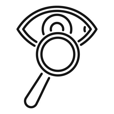 Kusursuz göz muayenesi kavramını temsil eden basit vektör simgesi