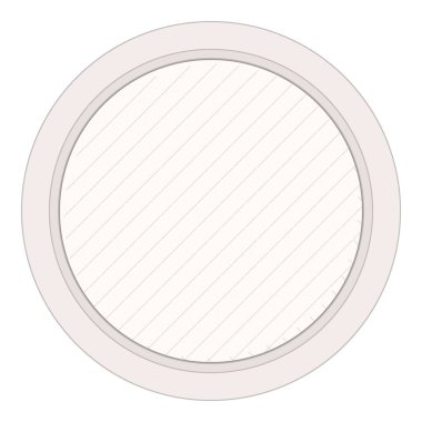 Beyaz arkaplan altında çizgili yuvarlak tuş