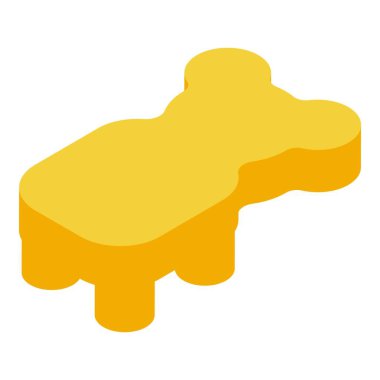 Bu sarı bal birikintisi izometrik ikon balın tatlılığını ve yapışkanlığını temsil ediyor.