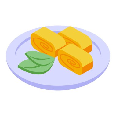 Isome 'lı tamagoyaki, geleneksel Japon usulü omlet ve maydanozlu omlet.