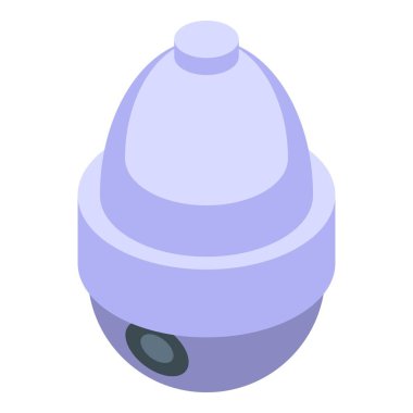 Modern CCTV kamera bir şey kaydediyor, izometrik görünüm