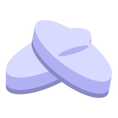 İki oval tabletin x şeklini oluşturan, tıbbi tedavi, sağlık ve hastalıkları temsil eden 3D çizimi