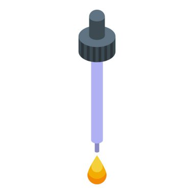 Pipette bu izometrik resimde gerekli yağı damlatıyor