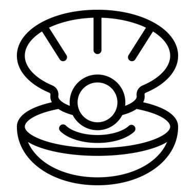 İçinde beyaz bir inci olan istiridye kabuğunu aç, deniz yaşamı kavramı.