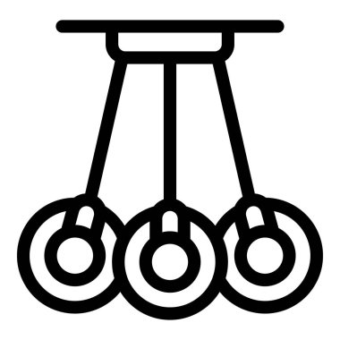 Newton beşiğinin basit bir gösterimi, fizik kavramlarını açıklamak için mükemmel.