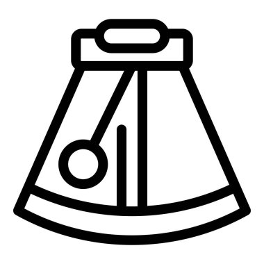 Manyetik pusula için basit bir kalın çizgi simgesi, yön belirleme aracı