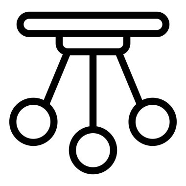 Newton beşiğinin basit bir gösterimi, bilim ve fizik kavramları için mükemmel.