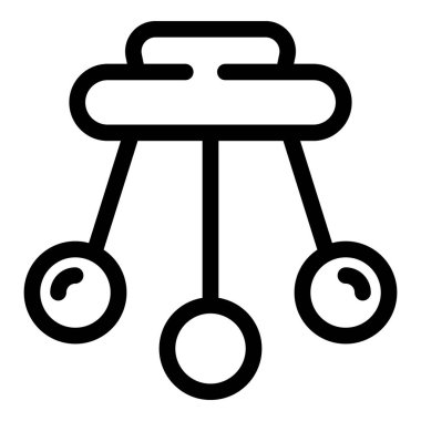 Newton beşiğinin bu basit simgesi momentum ve enerjinin korunumunu temsil eder.