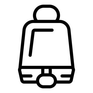 Bildirimleri, alarmları veya dikkat çekici unsurları temsil etmek için ideal bir alkış simgesine sahip minimalist çan simgesi