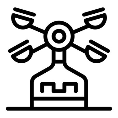 Lunaparkta dönen bir atlıkarınca sürüşünün basit vektör simgesi