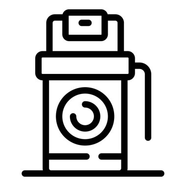 Bir elektrikli araba şarj istasyonunun pil durumunu gösteren basit vektör simgesi