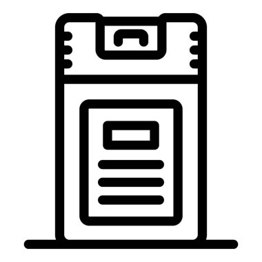 Apartman binaları için tasarlanmış bir dahili iletişim sistemini temsil eden basit satır simgesi, güvenlik ve iletişimi vurguluyor