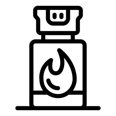 Yanan alevli cep çakmağı yangın başlatıcı kavramını gösteren güç simgesini gösterir