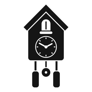 Bir guguklu saatin sarkacıyla zamanın akışını temsil eden basit bir simgesi.