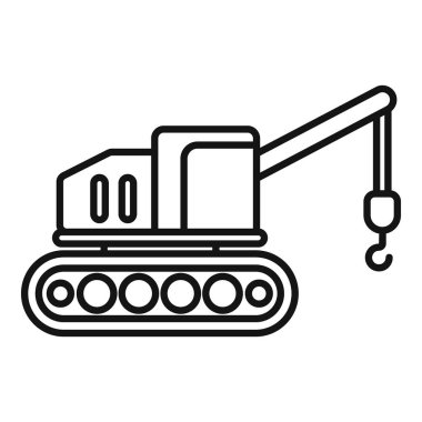 Craler vinç kazıcısı inşaat malzemelerini kaldırıyor.