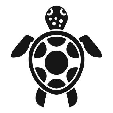 Karadeniz kaplumbağa ikonu okyanusta yüzen bir deniz sürüngenini temsil ediyor.