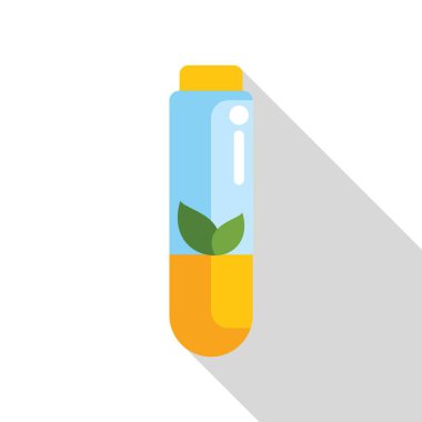 Daha yeşil bir gelecek için ekolojik enerji kaynağı kavramını gösteren yassı bir akü simgesi
