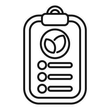 Kontrol listesi ve yeşil yapraklı basit bir pano tasarımı, sürdürülebilir ve ekolojik bilinçli ticari işlemleri temsil eder