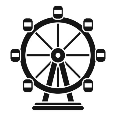 Dönme dolabı temsil eden basit bir ikon. Karnaval ya da lunaparkta çocuklara ve yetişkinlere neşe getiriyor.