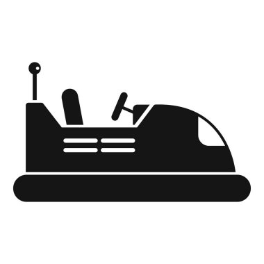 Çarpışan bir arabanın basit vektör simgesi, eğlence parkları veya eğlence parklarıyla ilgili her proje için mükemmel