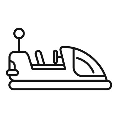 Çarpışan bir arabanın eğlence parkındaki basit bir sanat simgesi.