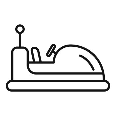 Çarpışan araba simgesi çocuklar ve yetişkinler için lunapark gezisini temsil ediyor