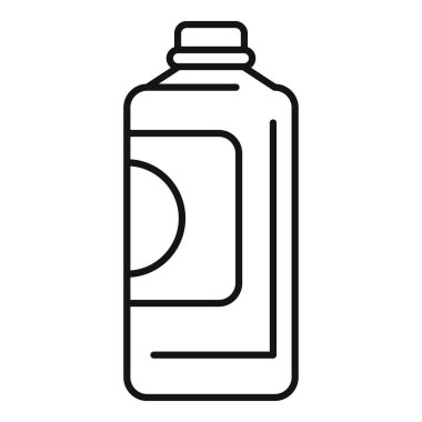 Boş etiketli basit bir şişe çizgisi simgesi, içecek markasını göstermek için mükemmel.