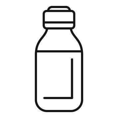 Basit bir şişe çizimi, içecekler, ambalajlar ve markalaşma ile ilgili kavramları temsil etmek için ideal.