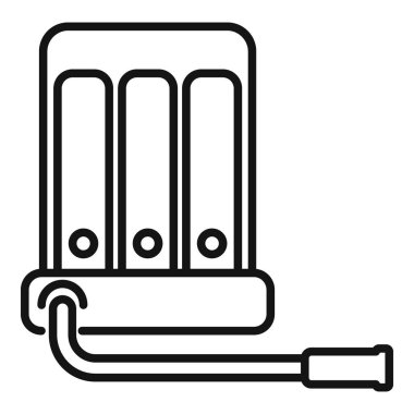 Ofis ortamında ferahlatıcı su dağıtan bir su soğutucusunun basit vektörü
