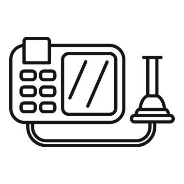 Bu simge hamile bir kadının ultrason taramasını gösteriyor. Göbek bağı üzerinden fetüse bağlı olan fetüsü gösteriyor.