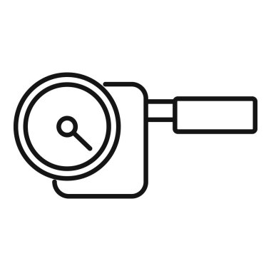 Basınç simgesi ana hatlarını gösteren Manometre ölçüm aygıtı