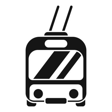 Şehrin içinden geçen basit bir troleybüs simgesi