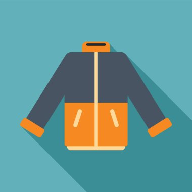 Sıcak kış ceketi kollarında ve gövdesinde zıt renkler sergileniyor