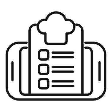 Akıllı telefon ekranındaki çevrimiçi menü restoranda yemek siparişine izin veriyor