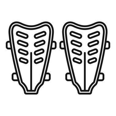 Bu vektör illüstrasyonunda futbolcular için gerekli koruyucu ekipman olan bir çift futbol incik boncuğu bulunmaktadır.