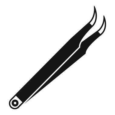 Kaş düzeltmesi için siyah metal cımbızlar beyaz zemin üzerinde çapraz, izole bir nesne yatıyor.