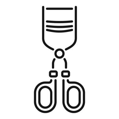 Kirpik bigudisini temsil eden basit çizgi simgesi, rimel sürmeden önce kirpikleri kıvırmak için kullanılan bir araçtır