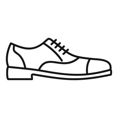 Deri ayakkabının basit bir simgesi. Moda ve perakende işleri için ideal.